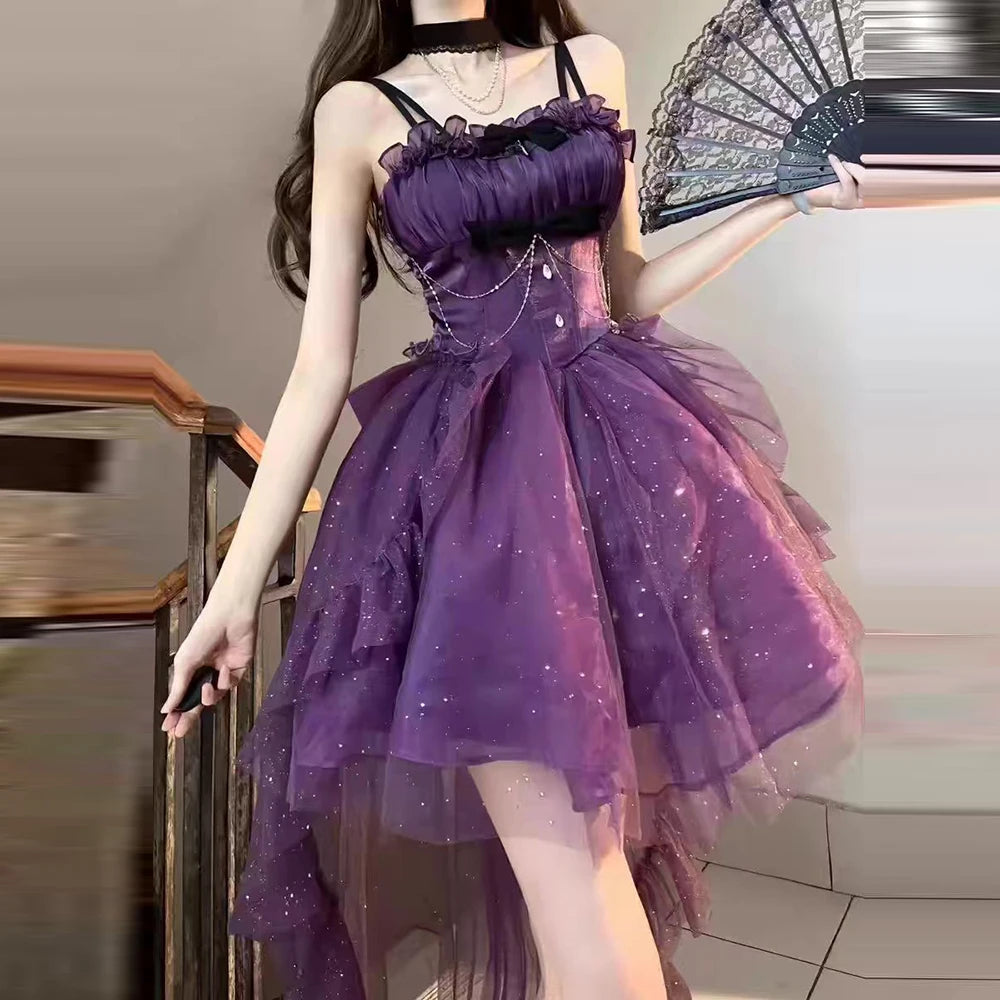 Vestido de verán Solivelle para mulleres – vestido de algodón aireado con faixa na cintura e detalles brillantes