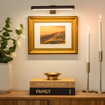 Lumiora – Draadloze LED-wandlamp dimbaar 360° – voor kunst & decoratie