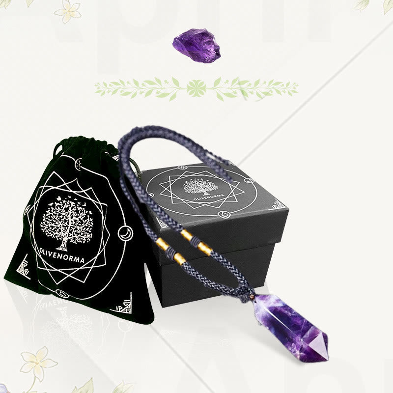 Lyra Amethyst Pendant – Natural and Healing Crystal Necklace for Inner Peace and Style