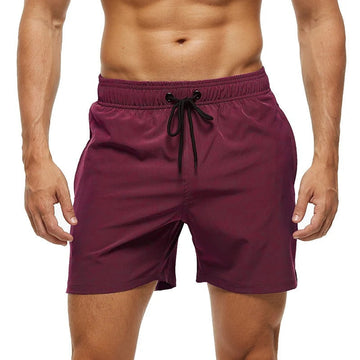 Melzano David effen kleur elastische taille heren zwembroek