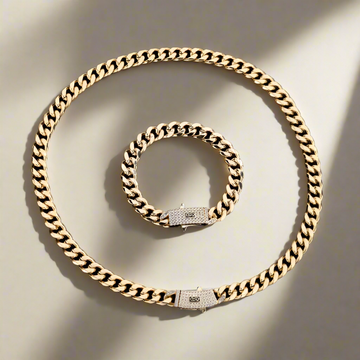 Elegante Sieradenset | Roestvrijstalen Ketting, Armband & Ring