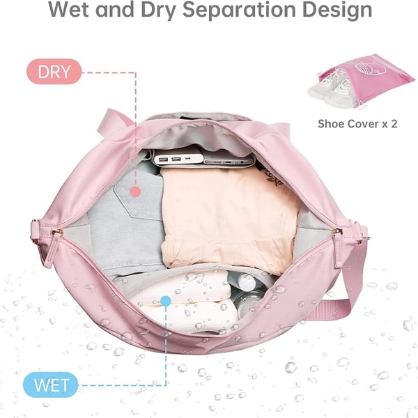 Melzano CarryEase | Bolsa de viaje versátil, impermeable y espaciosa - su compañera para viajar y para el gimnasio