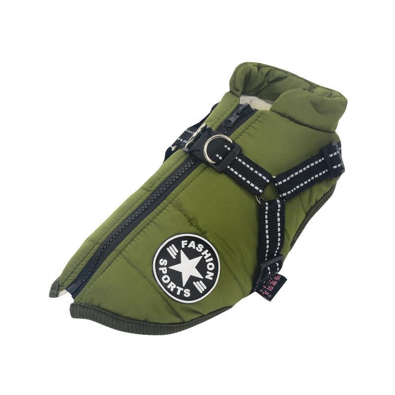 Melzano Chaqueta Impermeable para Perros con Arnés