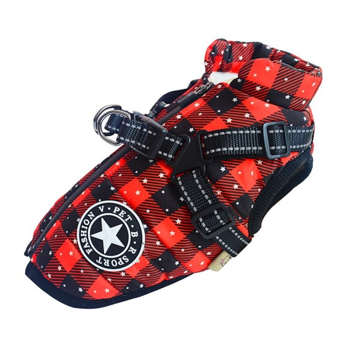 Melzano Chaqueta Impermeable para Perros con Arnés