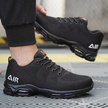 Melzano WorkBuddy lightweight waterproof black safety shoes