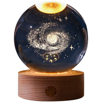 3D crystal ball night lamp - Elegant light for a modern atmosphere