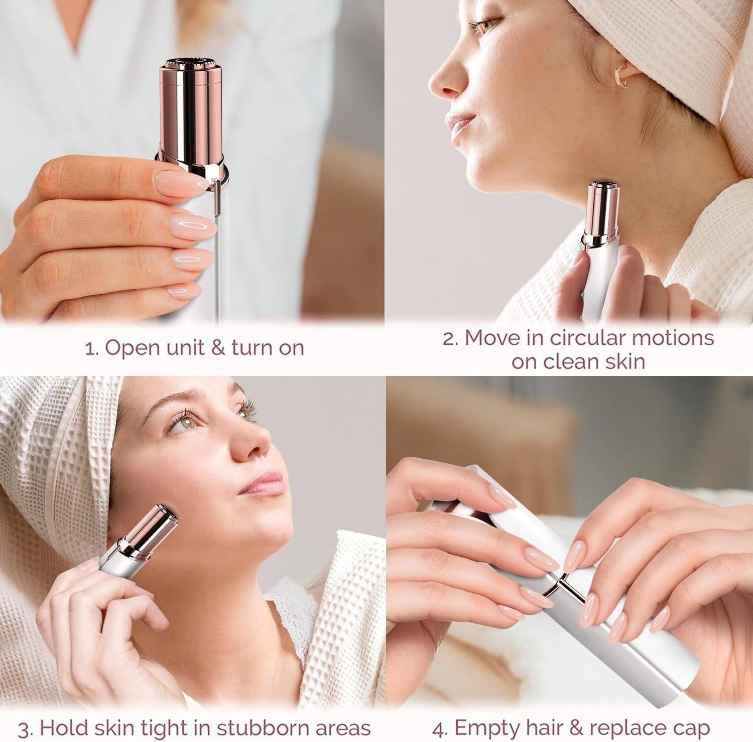 Removedor de pèl facial impecable – Solució indolora i elegant per a una pell de seda, cada dia