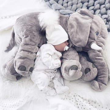 Snuggly Ele - Knuffelzacht Olifantenkussen voor Kinderslaapcomfort