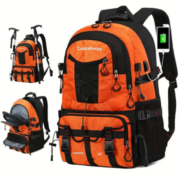 40L Outdoor Rugzak – Waterdicht met USB-Poort & Grote Capaciteit