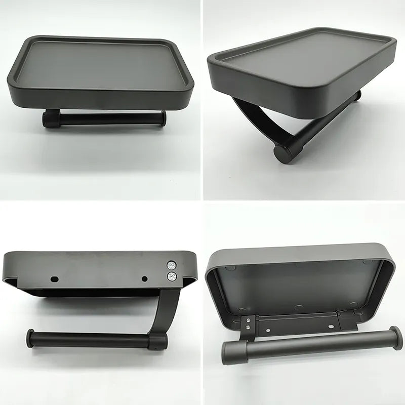 Stalux – Suport per a rotlle de vàter amb prestatge d'acer inoxidable – Bany