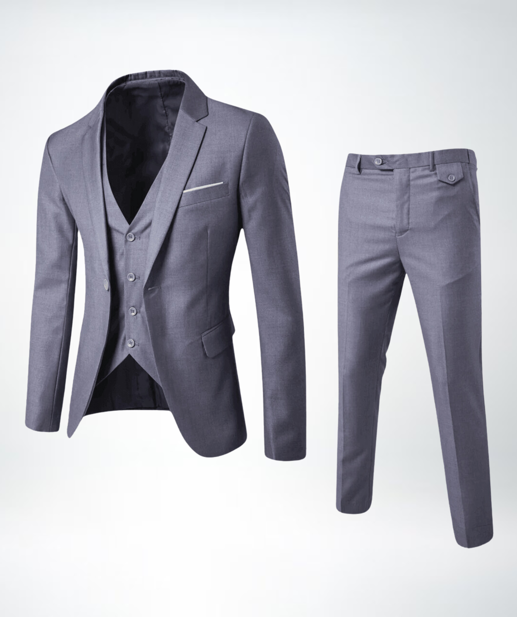 Vestit de home Finn – vestit de tres peces amb armilla i tall modern
