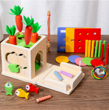 ActivityCube Montessori – 8-in-1 Wooden Educational Toy from 6M
