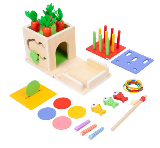 ActivityCube Montessori – joguina educativa de fusta 8 en 1 a partir de 6 mesos