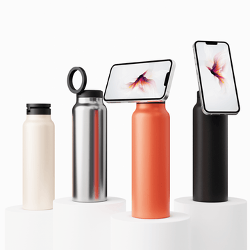 HydroMag Pro – RVS Drinkfles met MagSafe Telefoonhouder