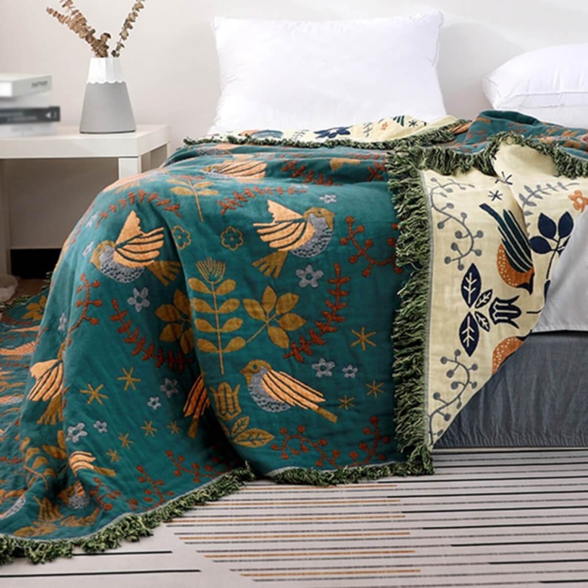Nordiva – Manta escandinava reversible – Estilosa y duradera