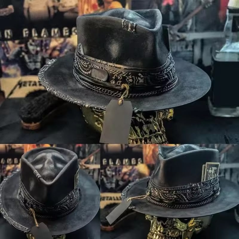 Barret Artisan Skull – Gorra feta a mà amb motiu de calavera elegant