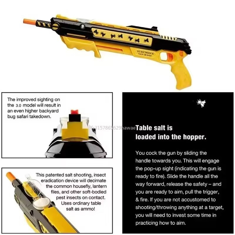 Bug-A-Salt 3.0 Geel – Pistola manual de sal contra moscas e insectos