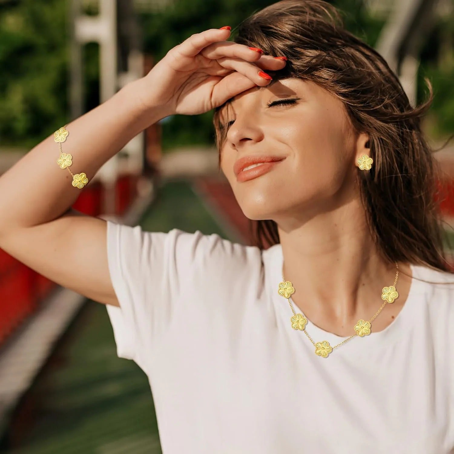 Luxe Clover sieradenset voor dames - stijlvolle accenten voor elke gelegenheid