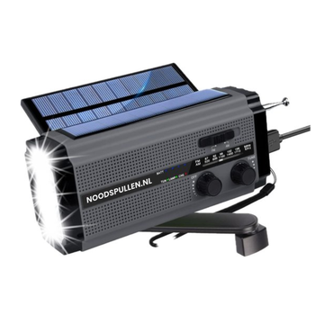 SafeWave 3-in-1 Noodradio met Dynamo, Zonnepaneel & Powerbank