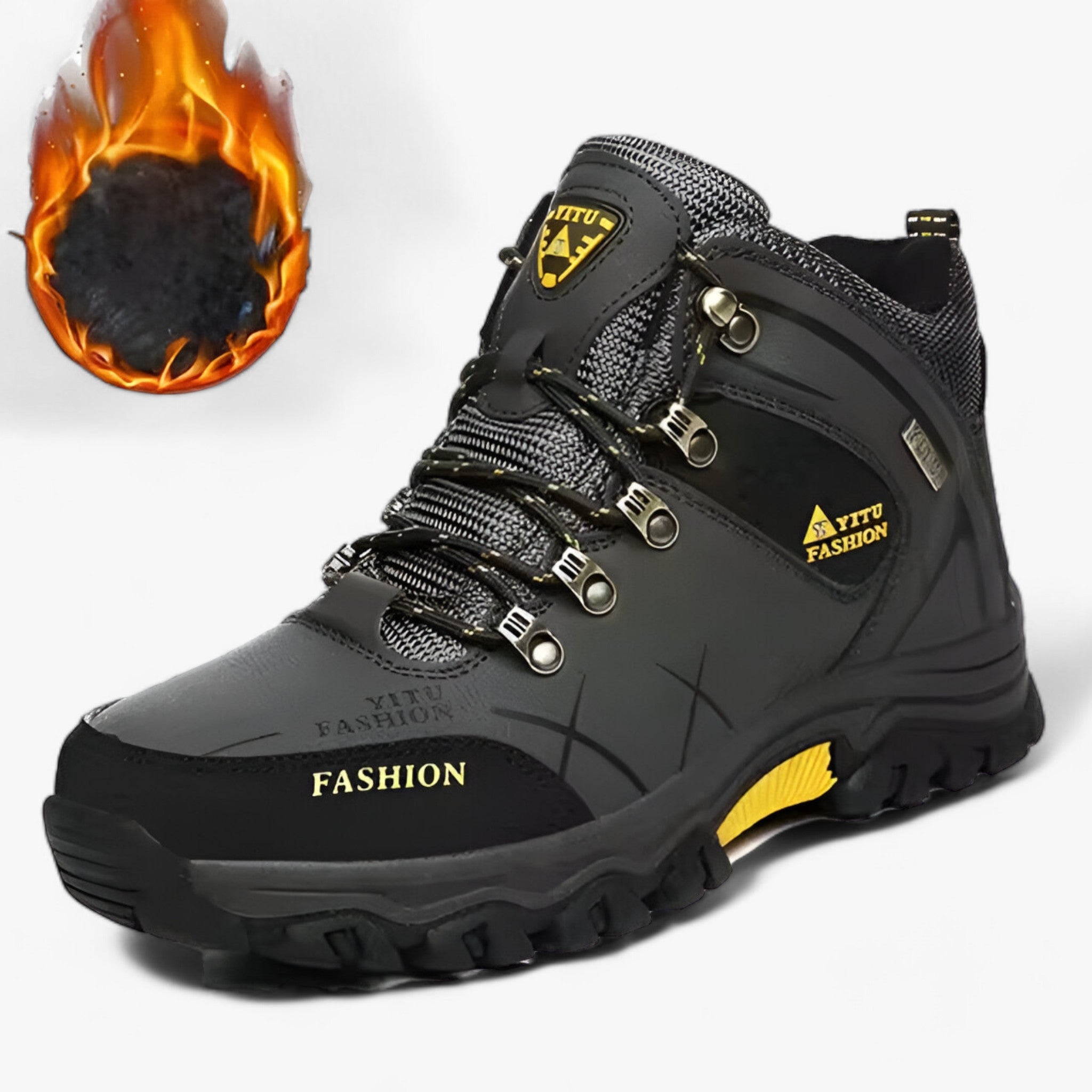 Botes de pell impermeables per a la neu - Ultra càlides per a l'hivern