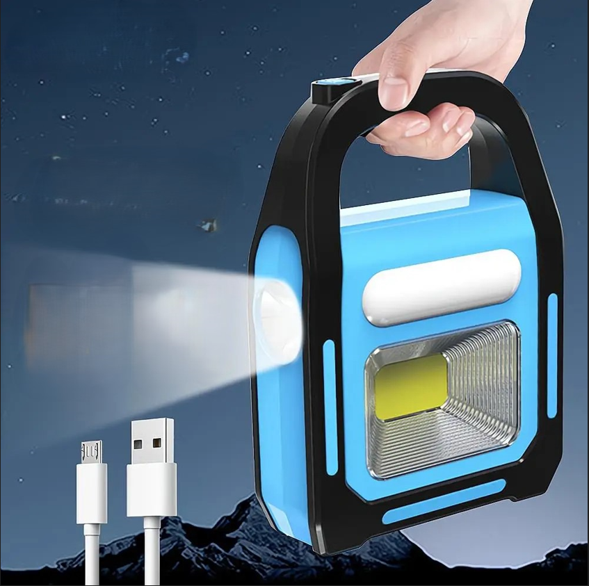 SolarGlow – Llanterna de campament recarregable amb powerbank i energia solar