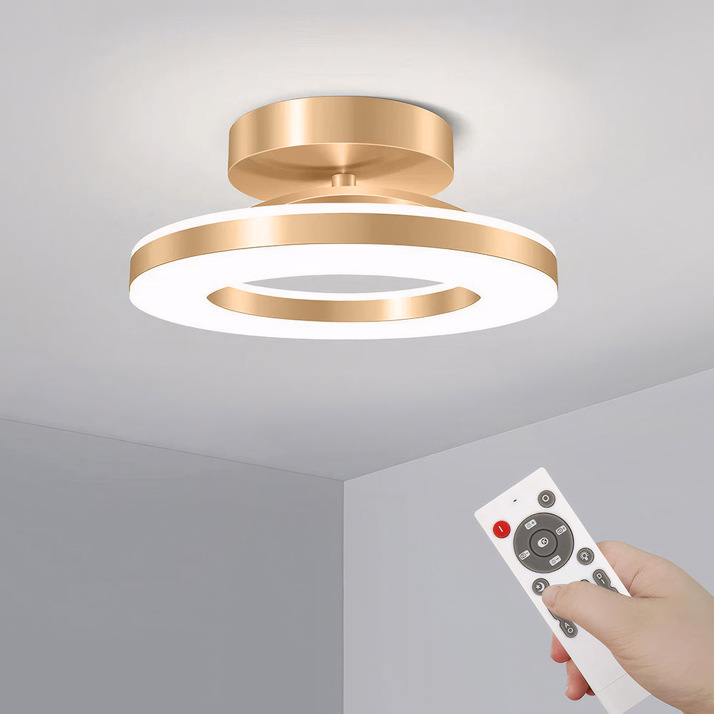 Aurion – Moderne LED plafondlamp – Gouden ijzeren design voor hal