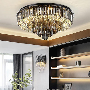 Lumivista – Luxe kristallen kroonluchter – Spiegel & glasbol design