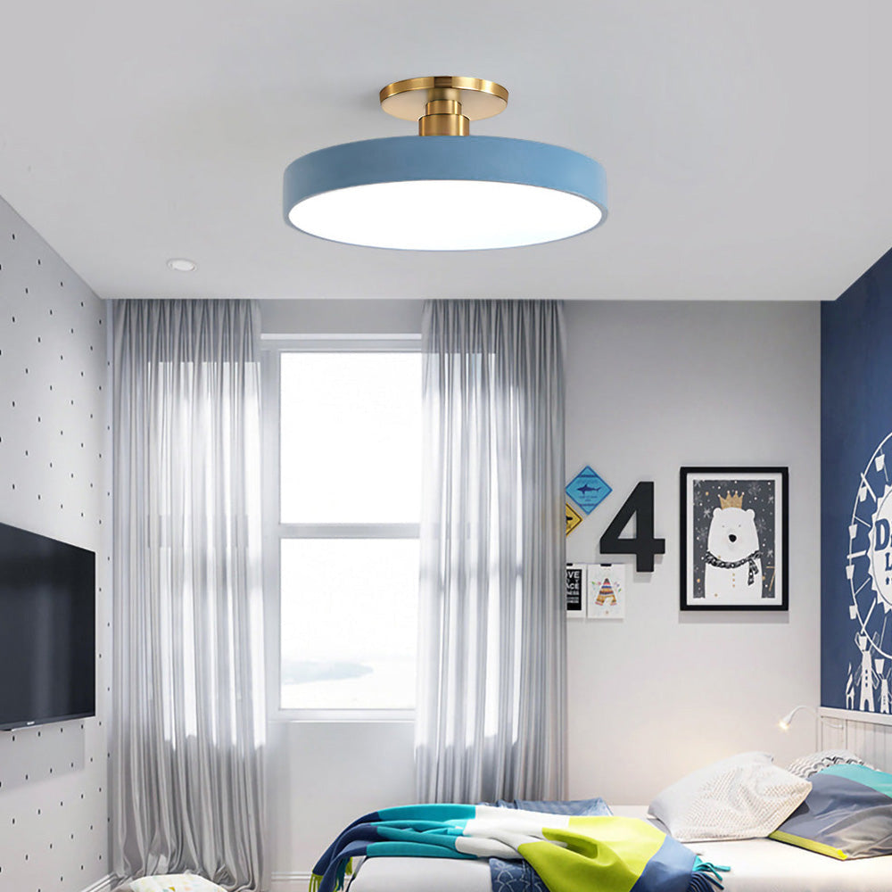 Acrion – Round LED ceiling lamp – Semi flush modern design