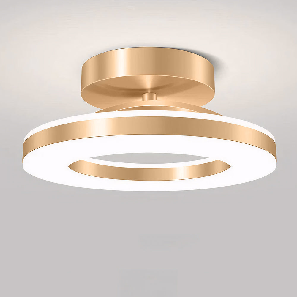 Aurion – Moderne LED plafondlamp – Gouden ijzeren design voor hal