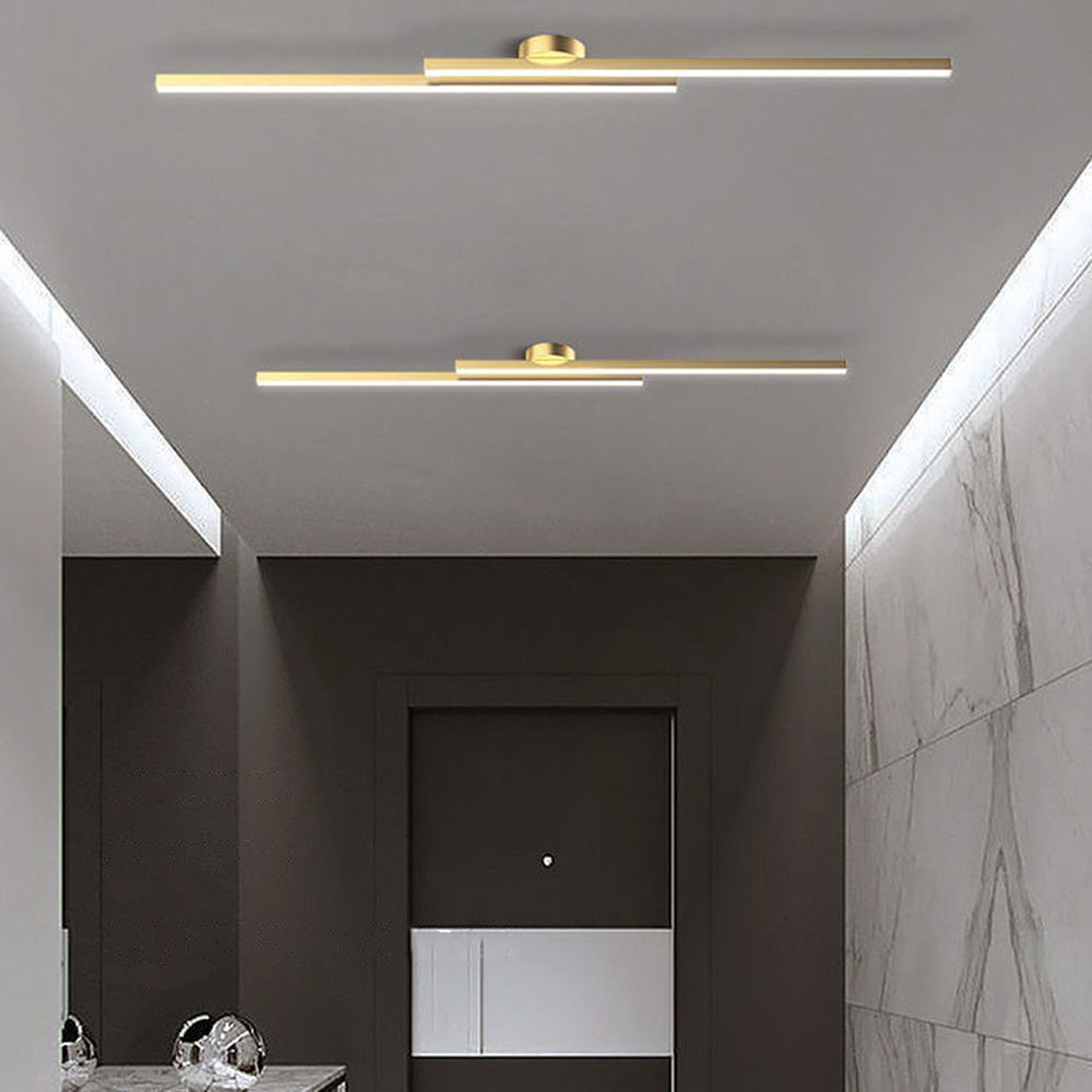 Alurex – Moderne aluminium LED plafondlamp – Semi flush lang design