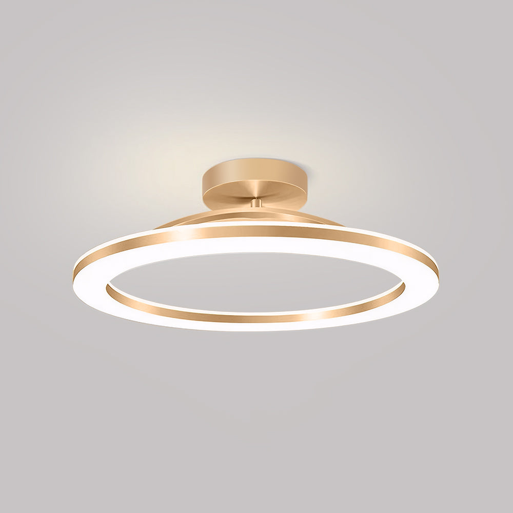 Aurion – Moderne LED plafondlamp – Gouden ijzeren design voor hal