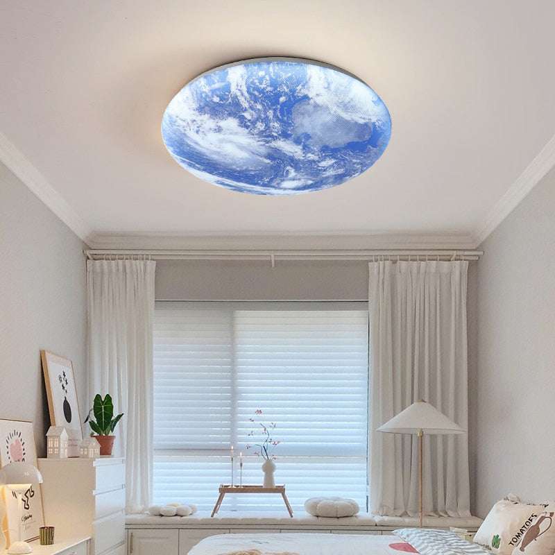 Lunaro – Minimalistische ronde plafondlamp – Hout & acryl LED design