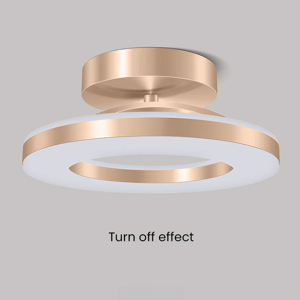 Aurion – Moderne LED plafondlamp – Gouden ijzeren design voor hal