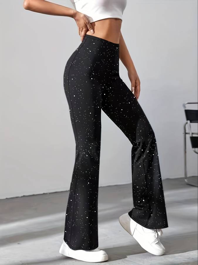 Tasha Pants | Glitter Flared Pants for Glamorous Evening Looks