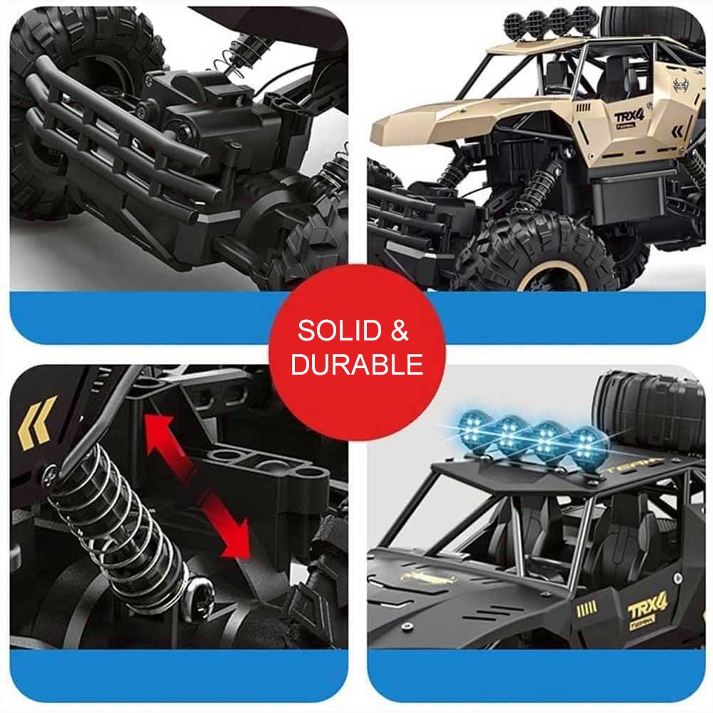 TerraX – RC-monstertruck 6WD met LED & 52 km/u – voor offroadfans