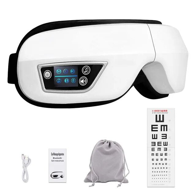 Eyeglow 6D Oogmassageapparaat – Warmte, Luchtdruk & Bluetooth Muziek