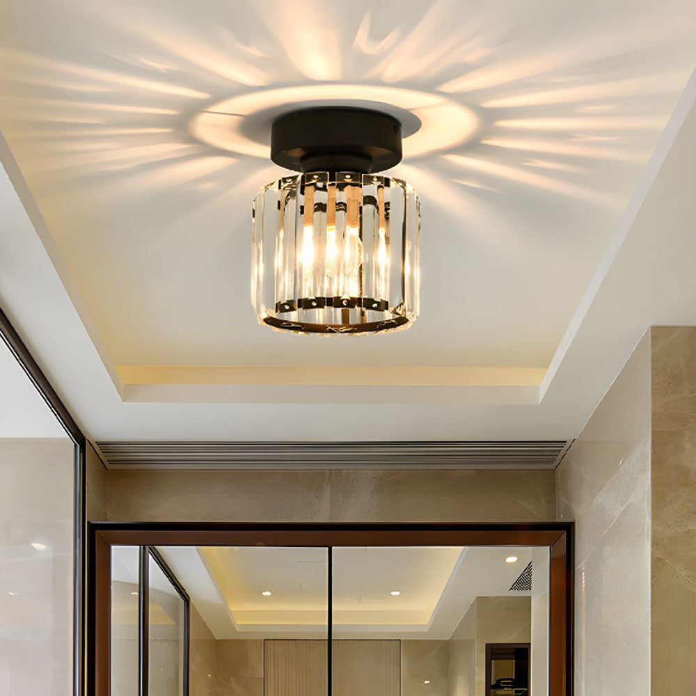 Bravura – Moderne flush plafondlamp – 1-lichts zwart design
