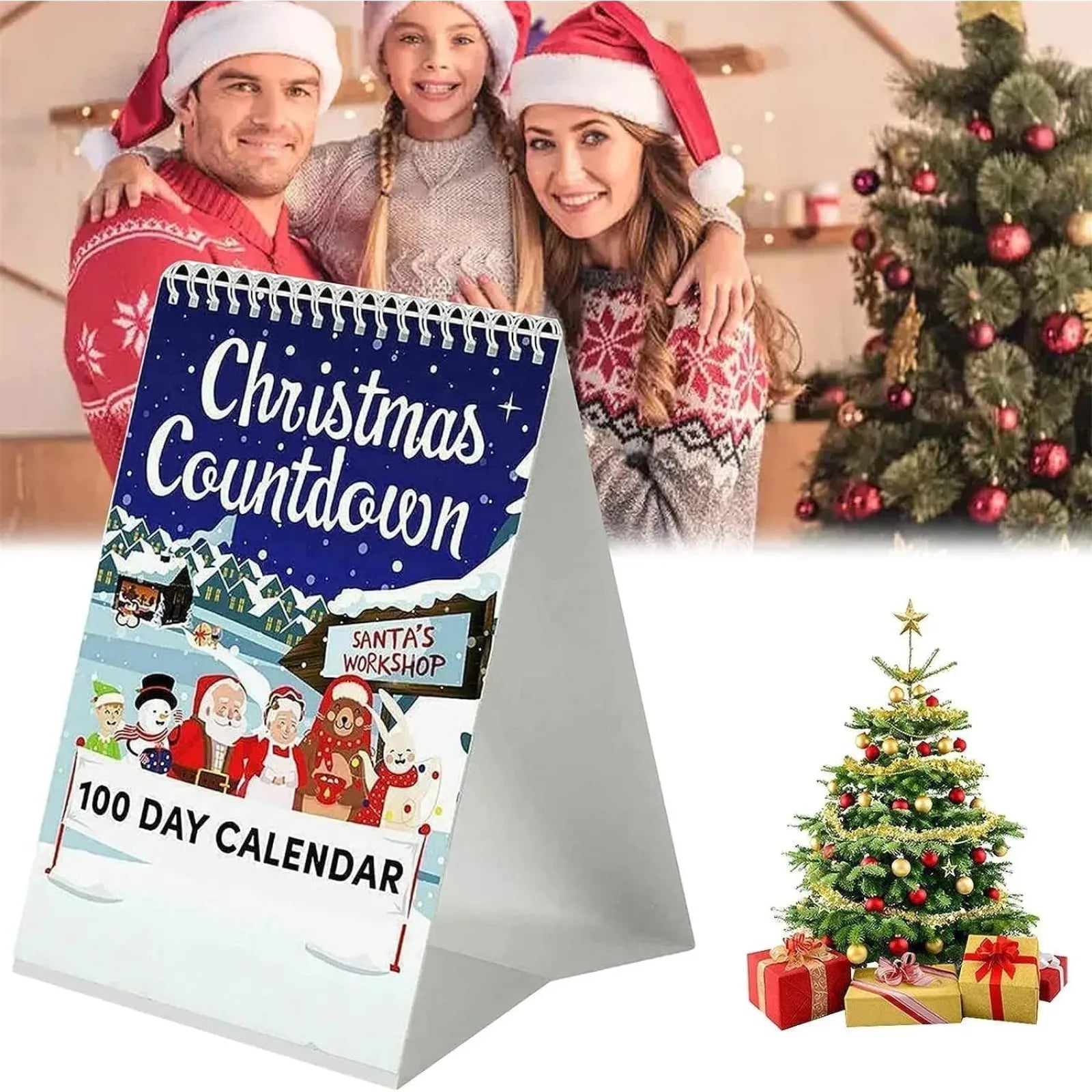 Festivo – 100 Days Christmas Countdown Calendar for Home Decoration