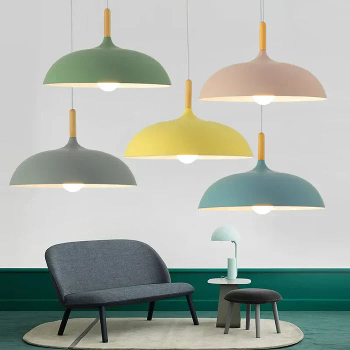 ScandiLuxe – Lámpara de techo de roble escandinavo LED – Interior moderno