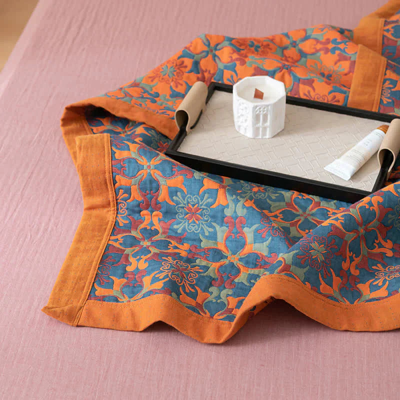 TerraLoom – Cotton duvet six layers orange-blue – Bedroom