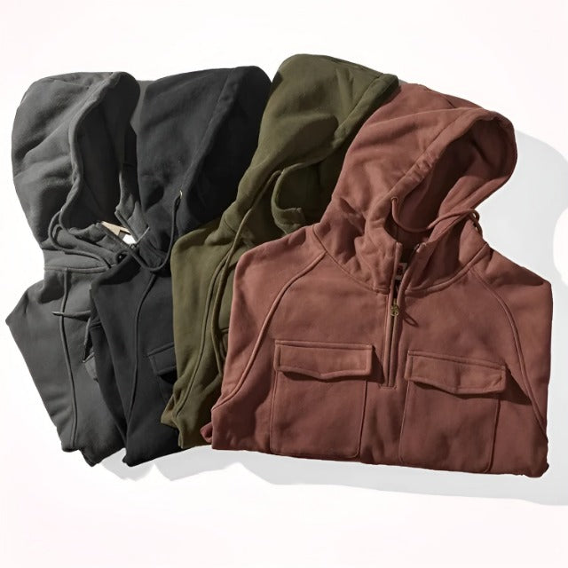 Frostaro – Sudadera de invierno para hombre con forro polar y capucha