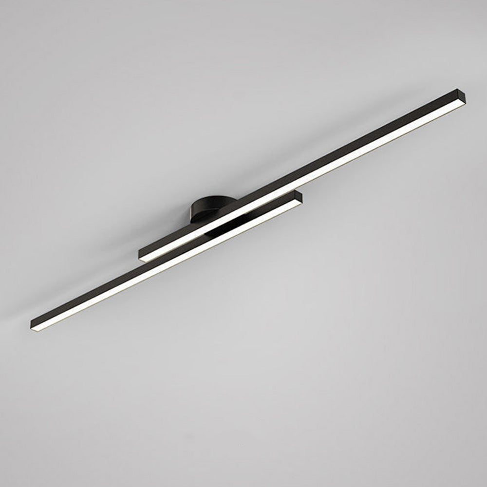 Alurex – Moderne aluminium LED plafondlamp – Semi flush lang design