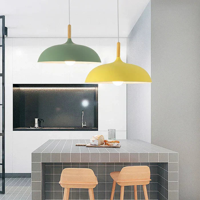 ScandiLuxe – Lámpara de techo de roble escandinavo LED – Interior moderno