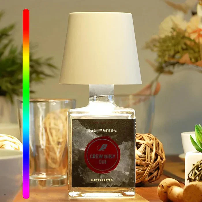 GlowBottle – Portable LED bottle lamp with touch control and dimming function