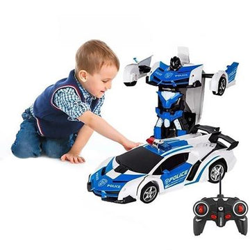 Transformador RC Auto – Coche y Robot 2 en 1 a Control Remoto con Efectos de Luz y Sonido