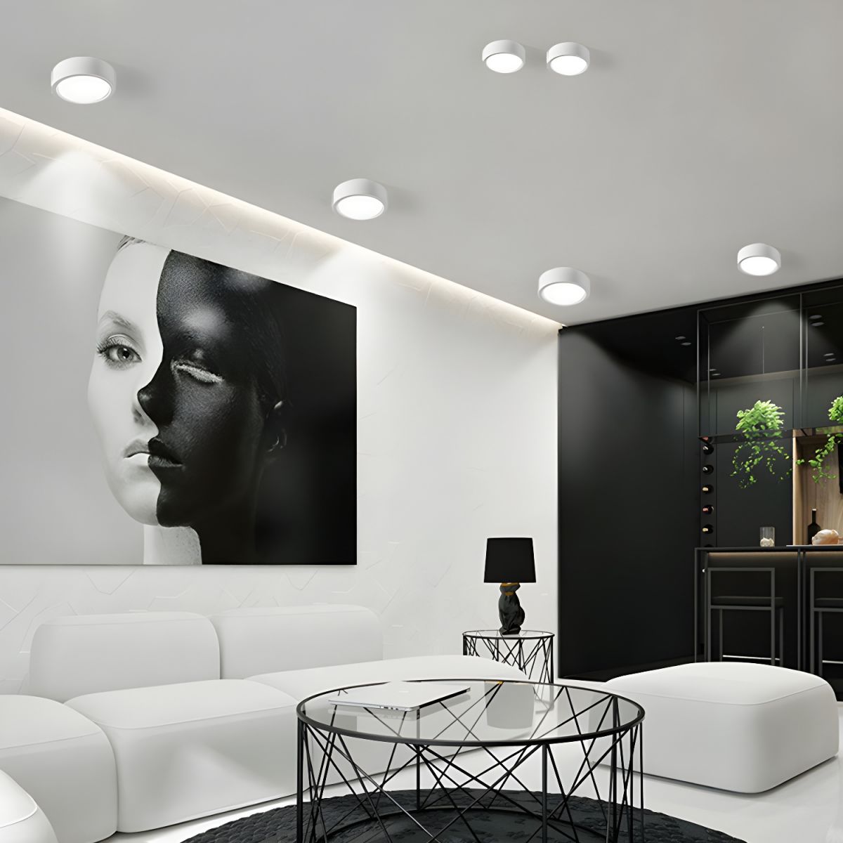 Skandio – Scandinavische flush plafondlamp – Minimalistisch LED design