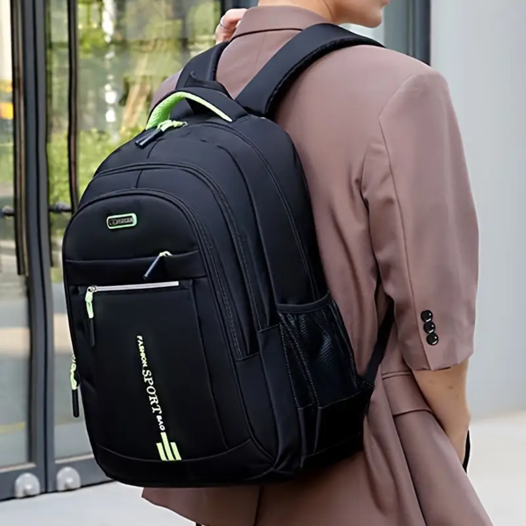Stijlvolle Nylon Rugzak – Laptopvak & Elegante Tassel Details