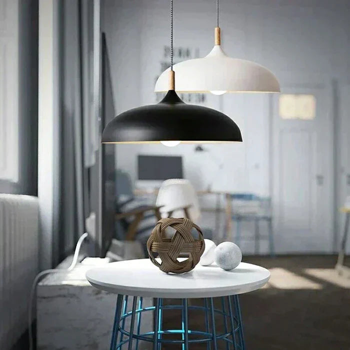 ScandiLuxe – Lámpara de techo de roble escandinavo LED – Interior moderno
