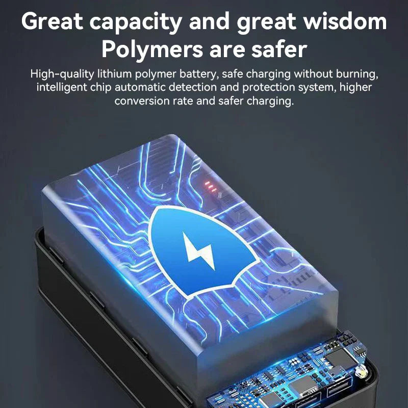 VoltEdge – Powerbank 100.000 mAh snelladen – reizen & noodgevallen