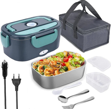 Melzano caja de almuerzo calefactable para comidas calientes en camino o en la oficina